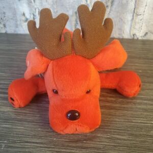 Petco Paw Pals Holiday Reindeer Ruff Red Dog‎ Christmas Bean Filled Plush Tags
